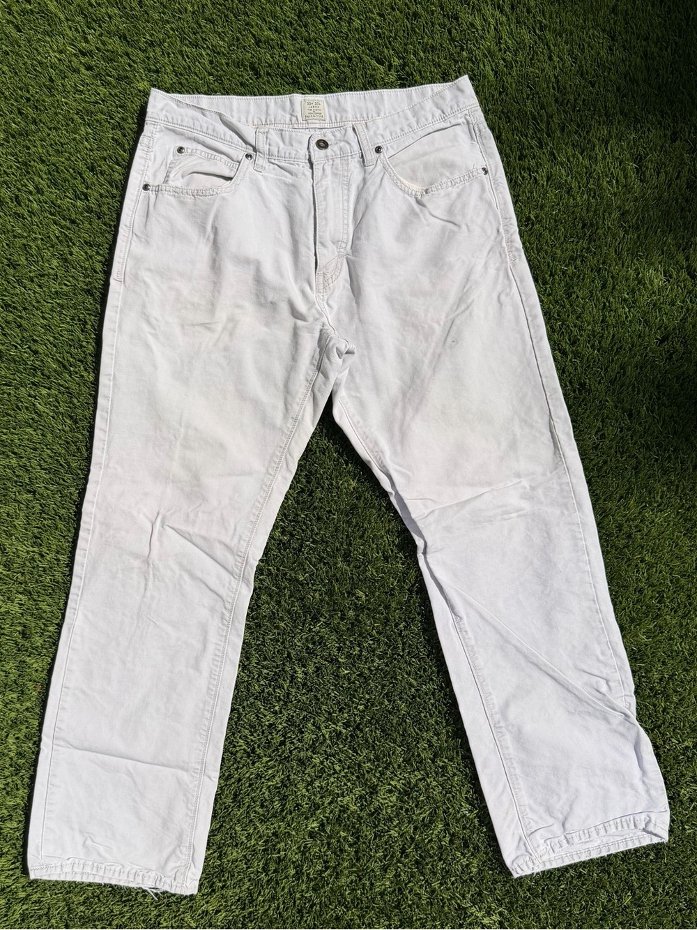 Men's J.Crew Broken-In Straight Leg Chinos 33x30 Cotton 5 pocket jeans 86343